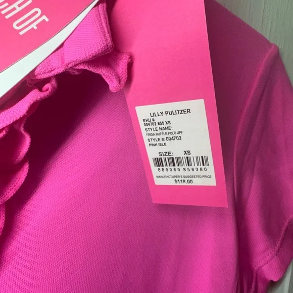 Lilly Pulitzer Vibrant Pink Ruffled Tee - Picture 5 of 5